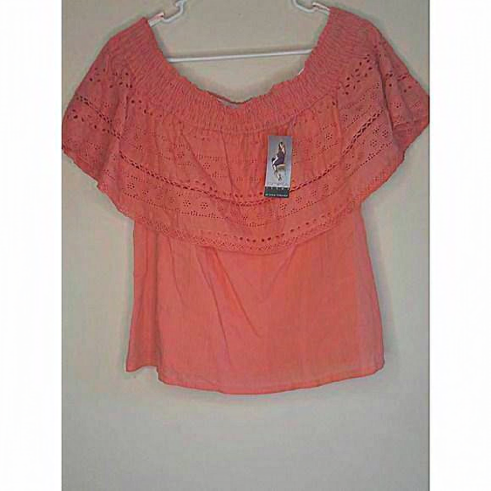 Sofia Jeans Women's Off the‎ Shoulder Top Size Large NWT
